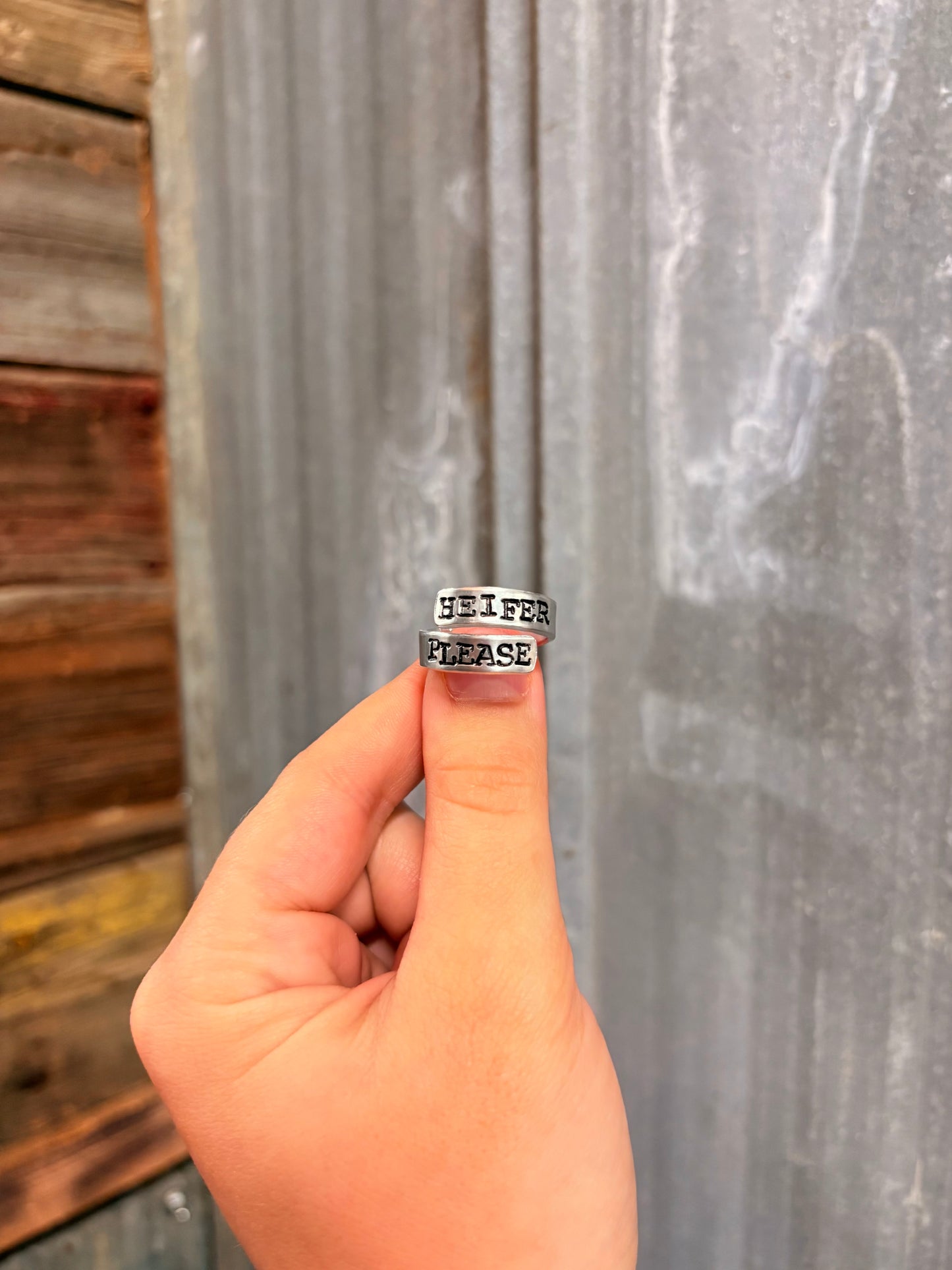 Heifer Please - Stamped Ring