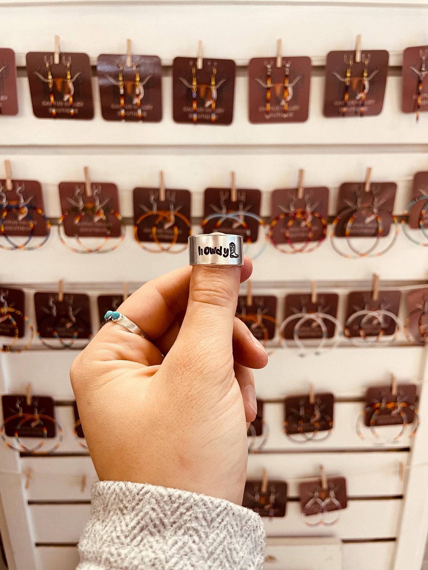 Howdy - Stamped Ring