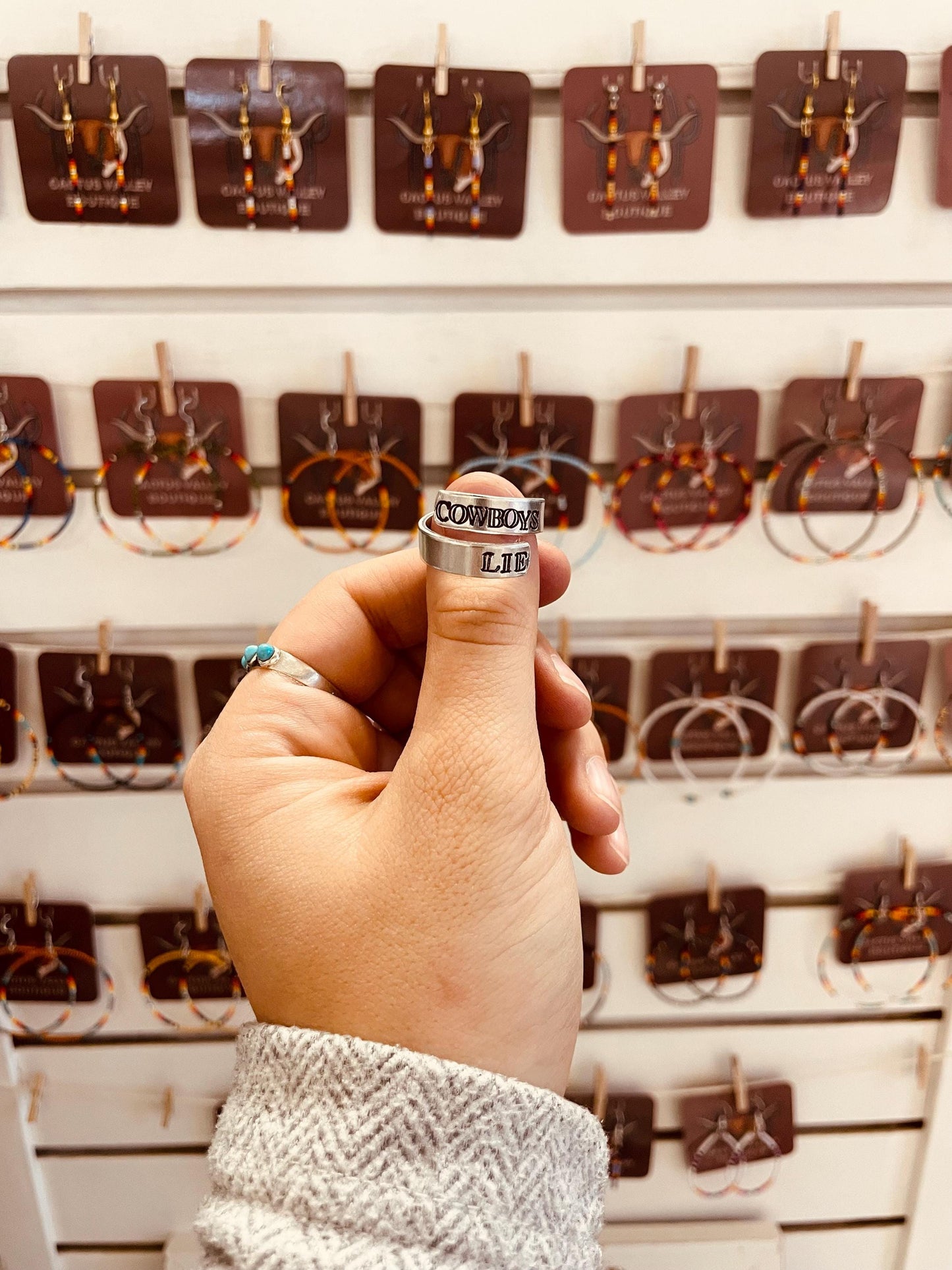 Cowboys Lie - Stamped Ring