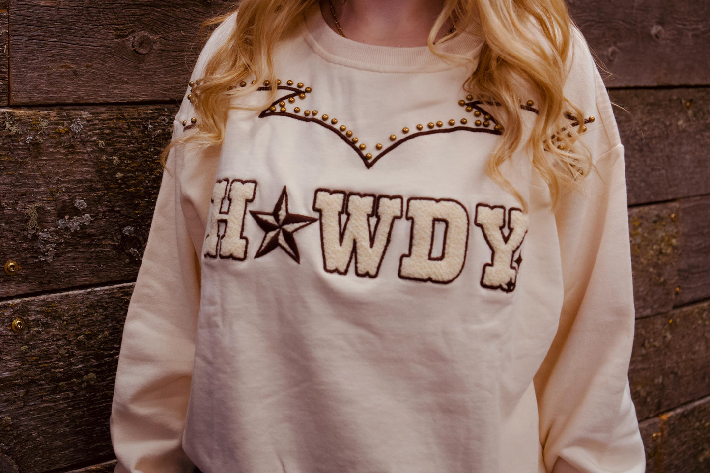Studded Howdy - Crewneck