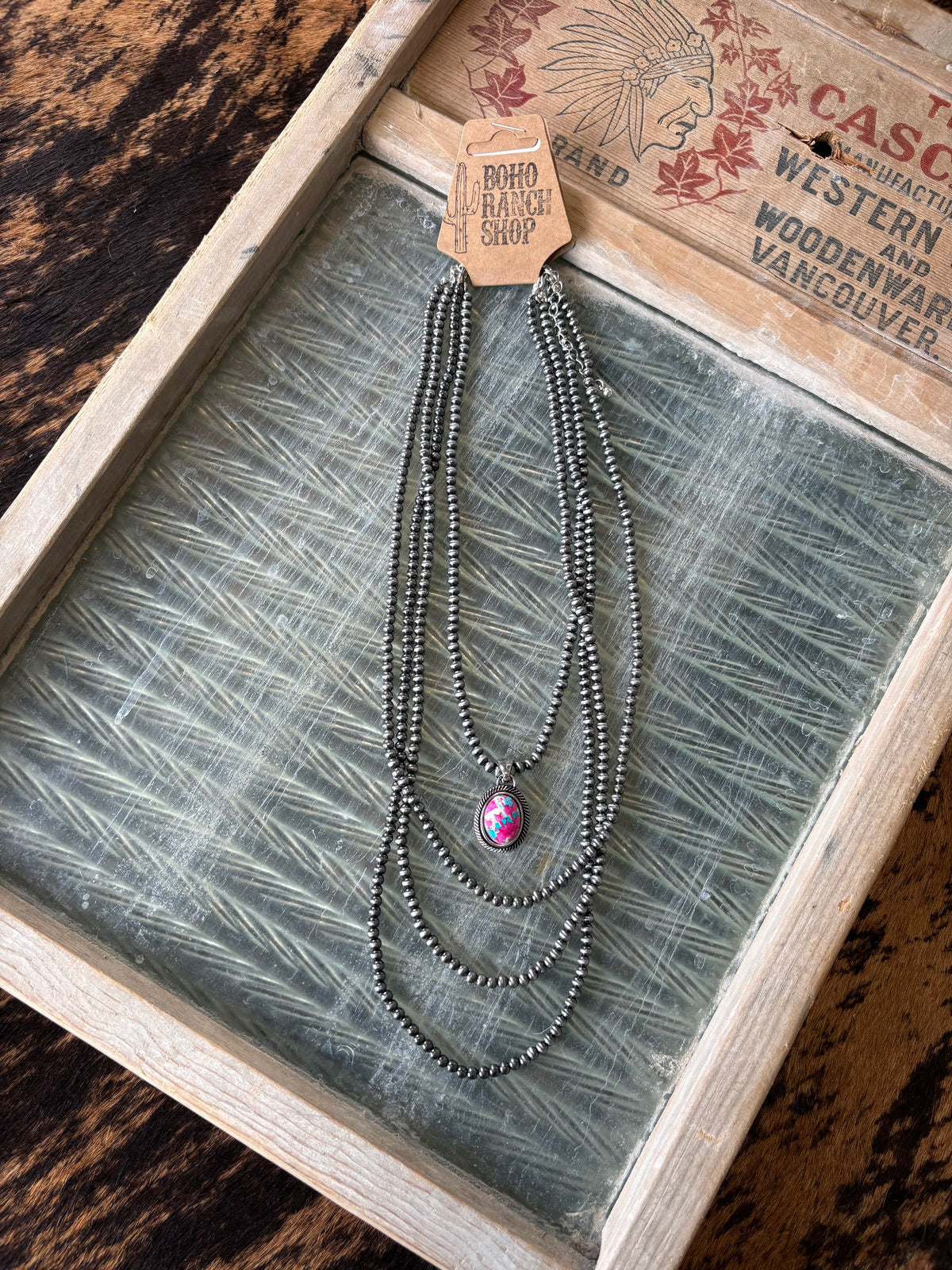FAUX 4 Layer Navajo Pearl & Pink