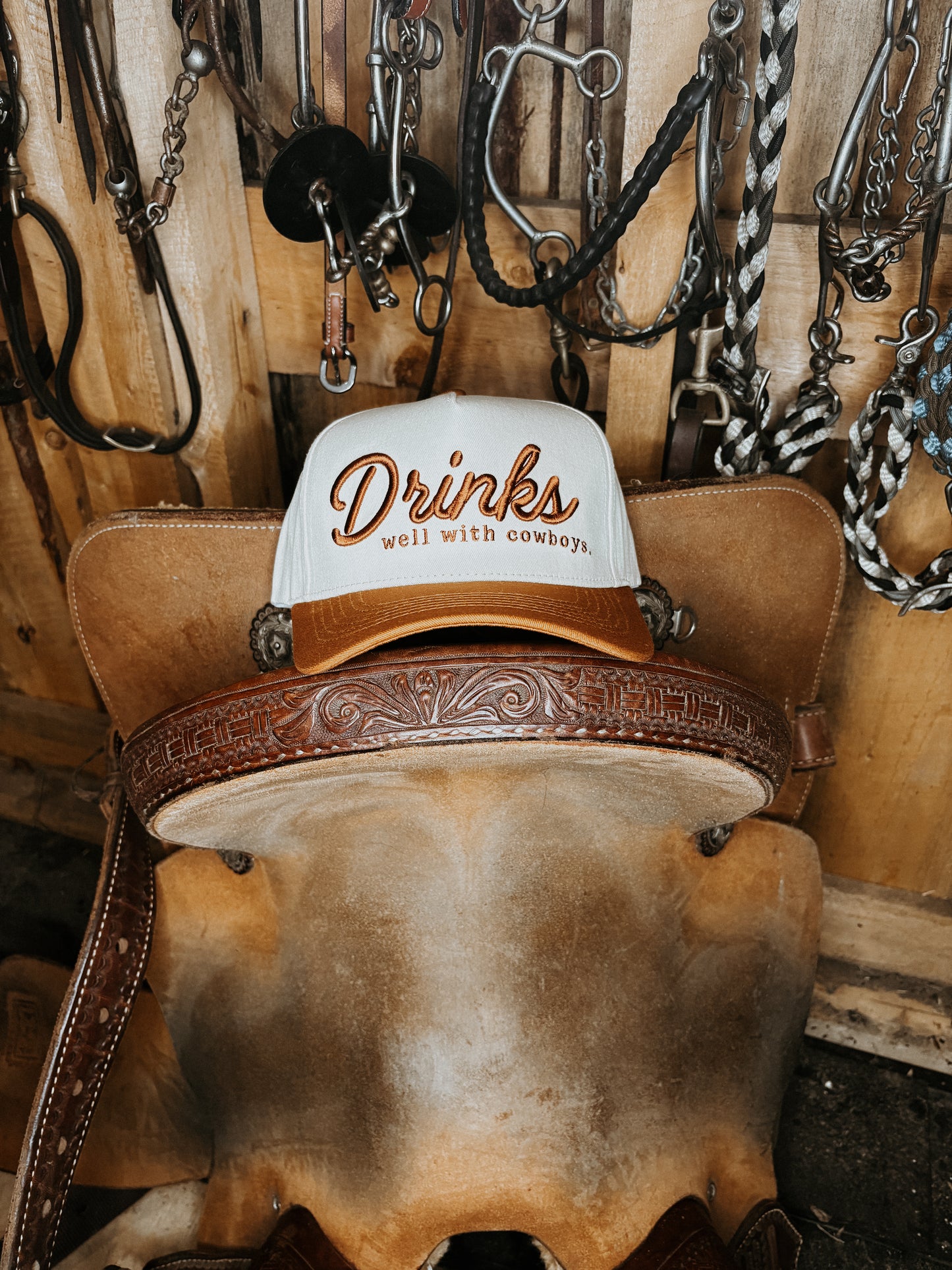 Drinks Well With Cowboys - Trucker Cap
