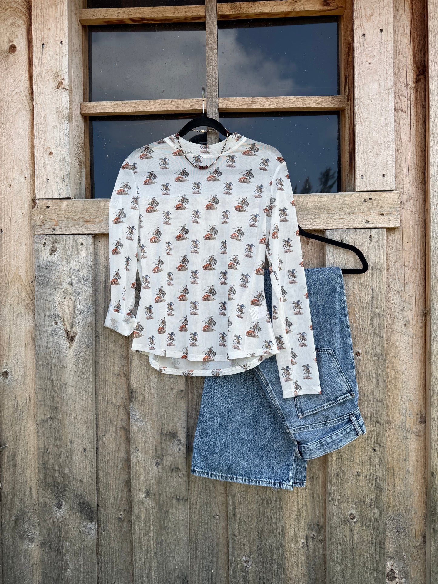 Bucking Horse Mesh Top