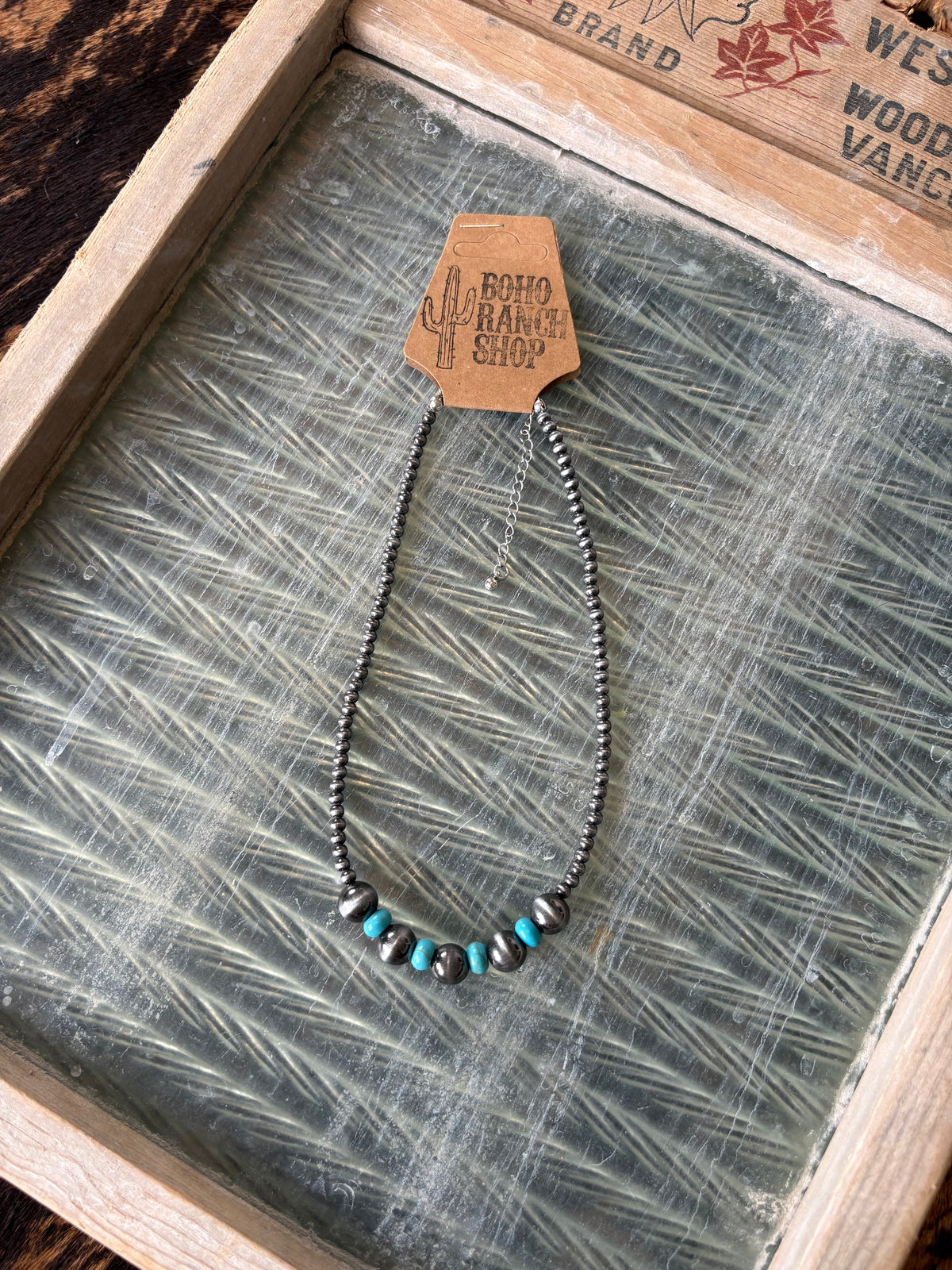 FAUX Turquoise & Navajo Necklace