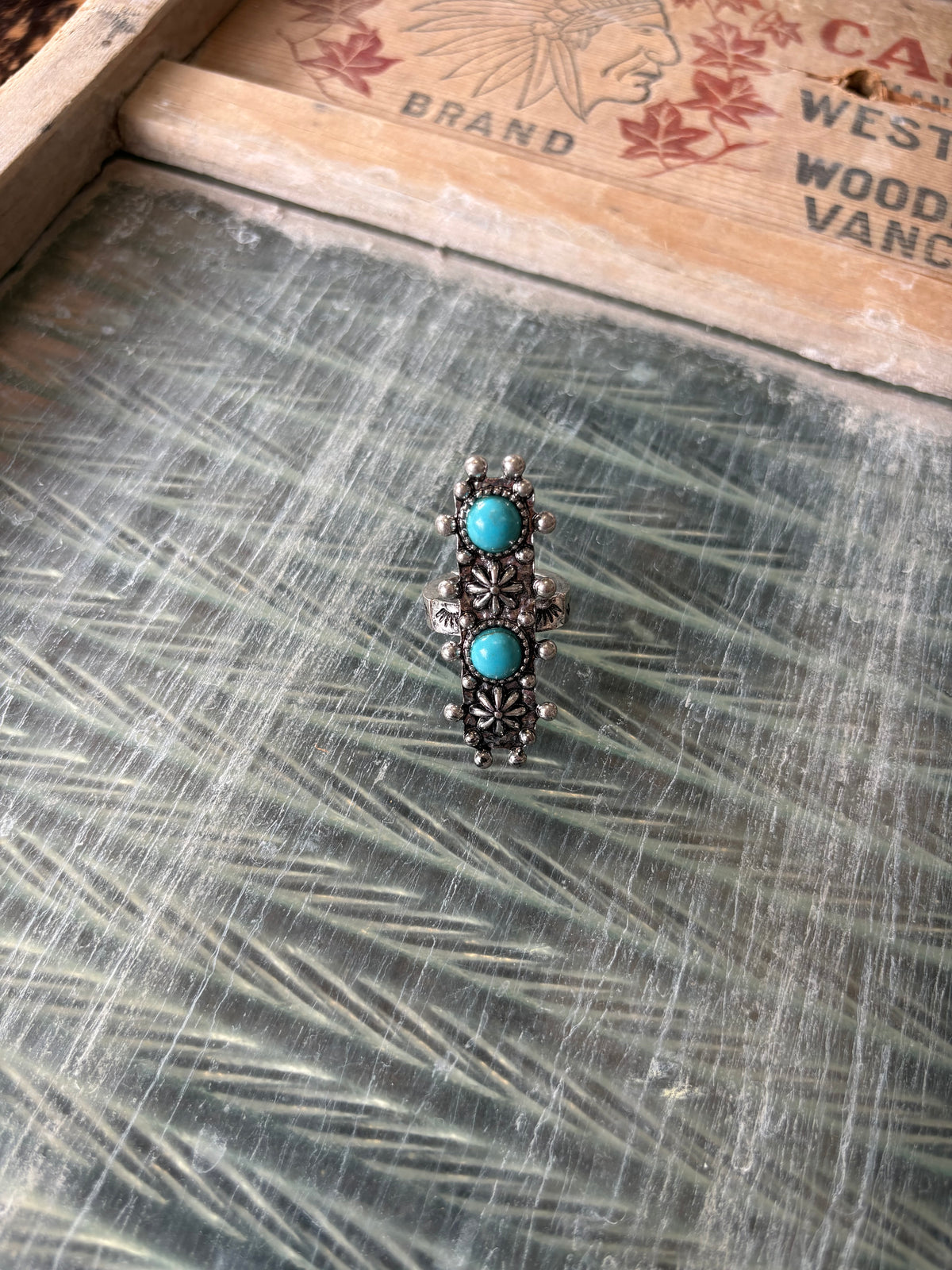 FAUX Turquoise Star Ring