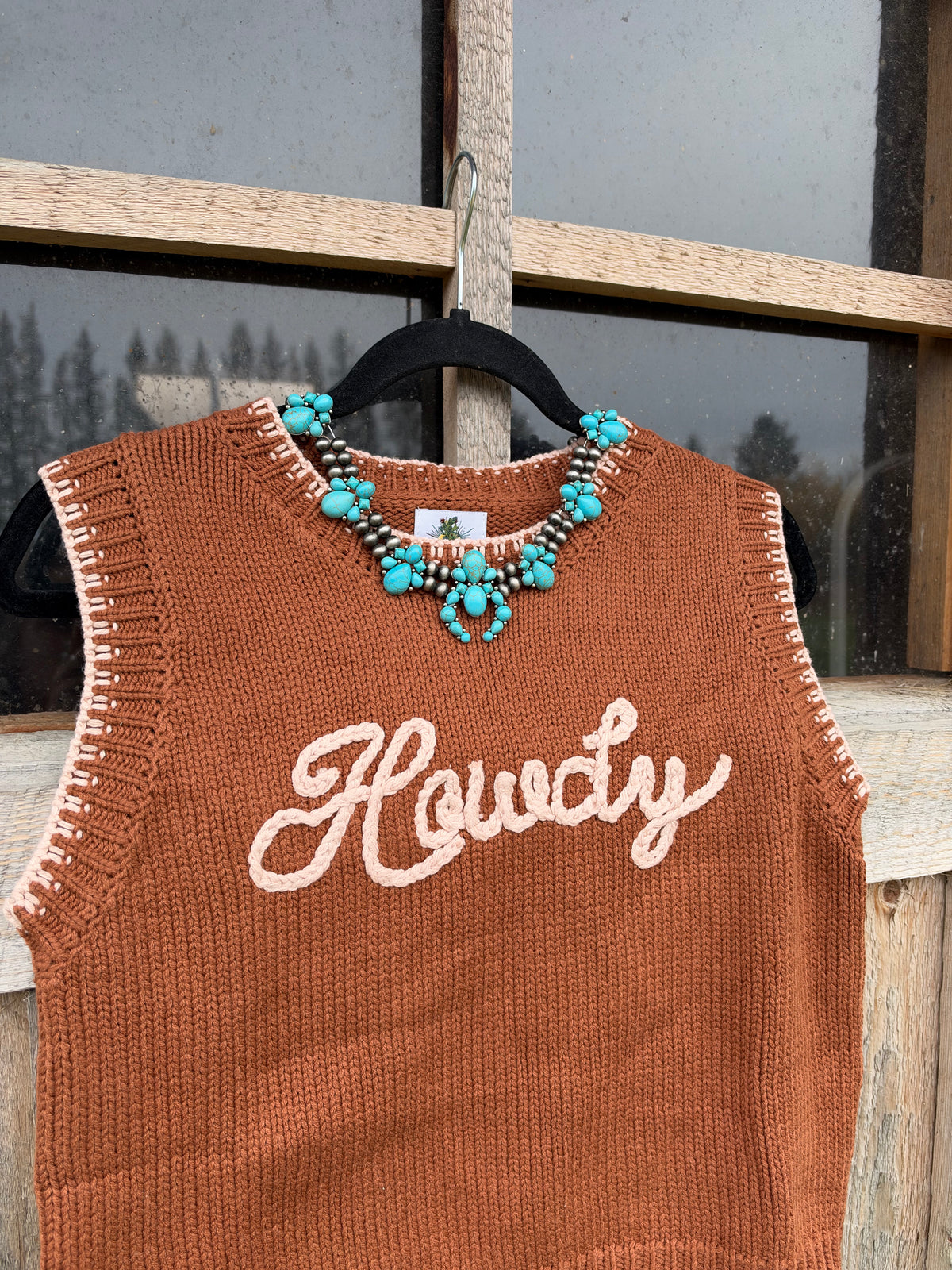 Brown Howdy Sweater Vest
