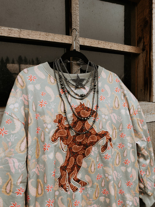 Paisley Bronc Crewneck
