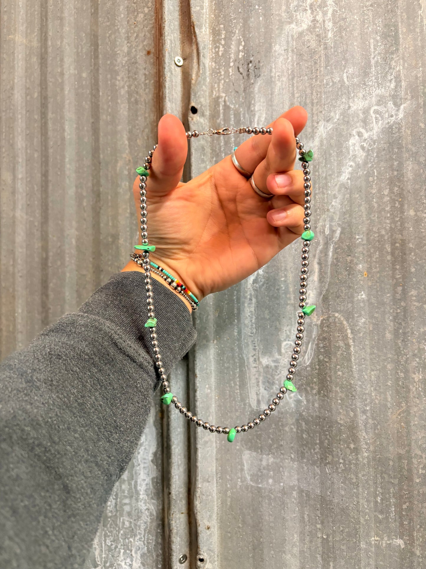 Turquoise Chip - Necklace