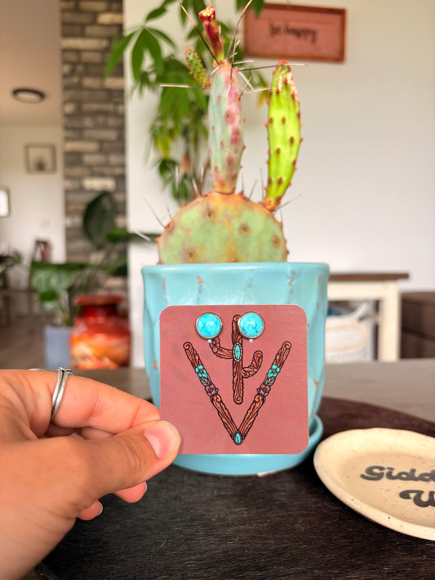 Kingman Turquoise Studs
