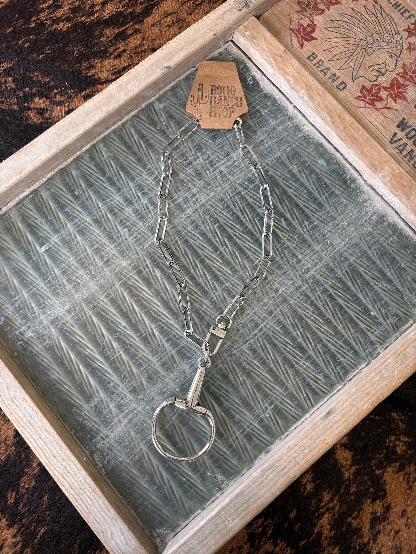 FAUX Chunky Chain Snaffle Necklace