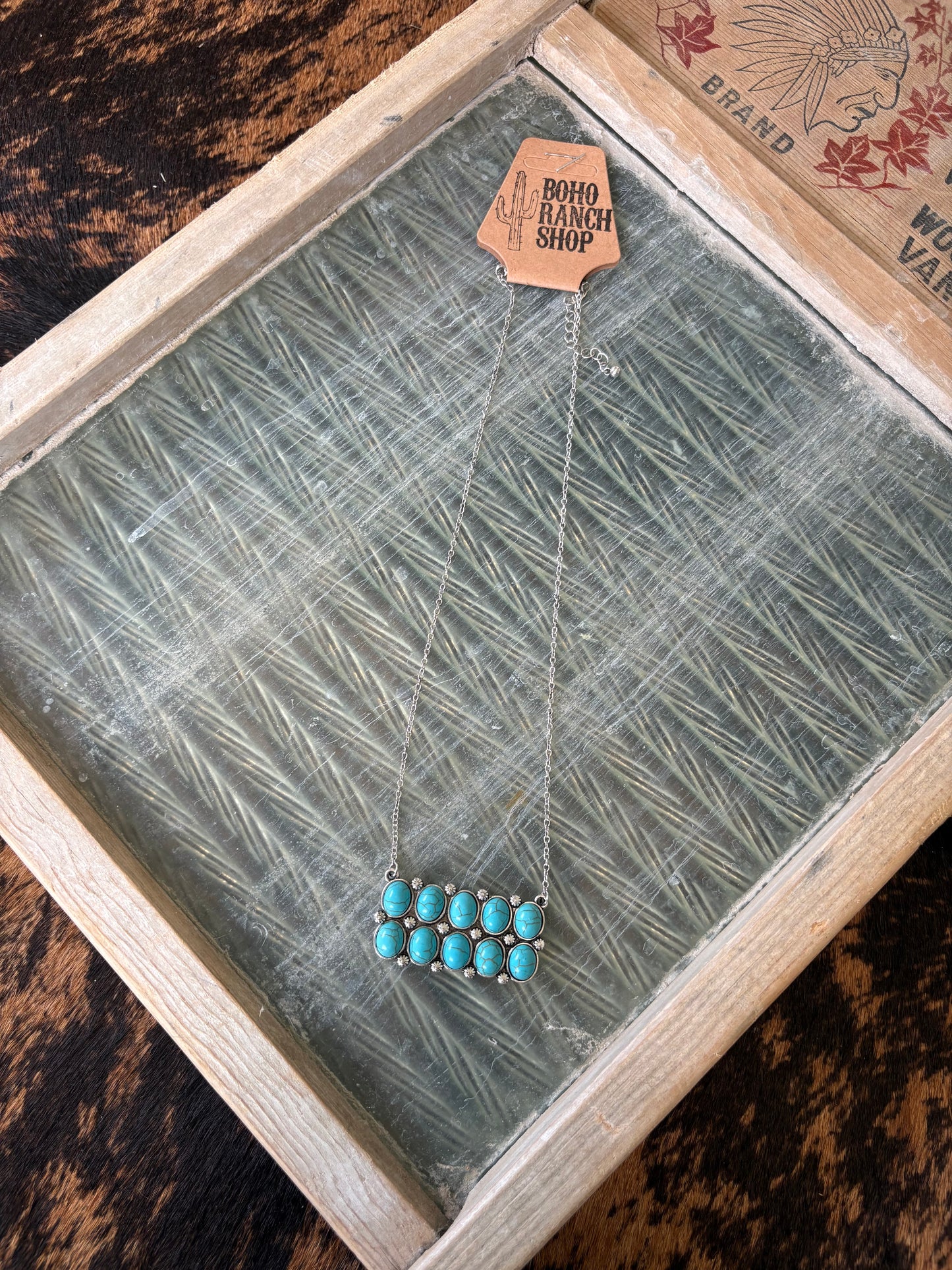FAUX Western Rectangle Necklace