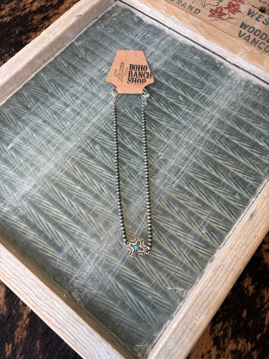 FAUX Navajo Cross Necklace