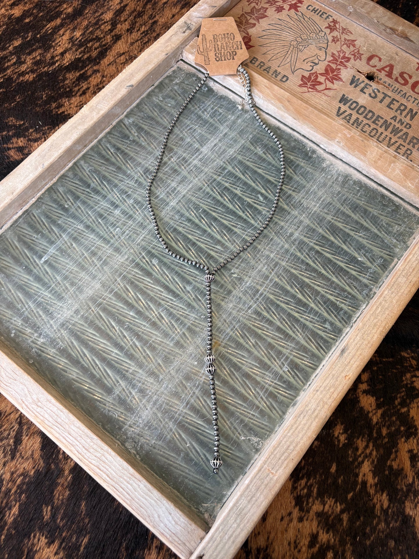 FAUX Navajo Bead Lariat