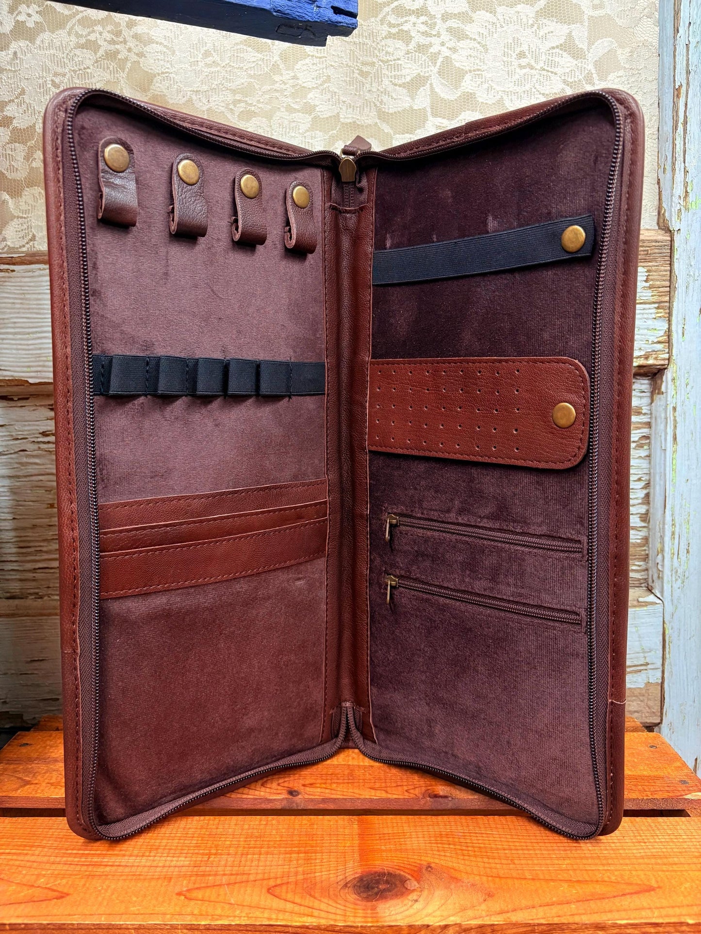 Tooled Jewelry Wallet - Jewelry Box/Case
