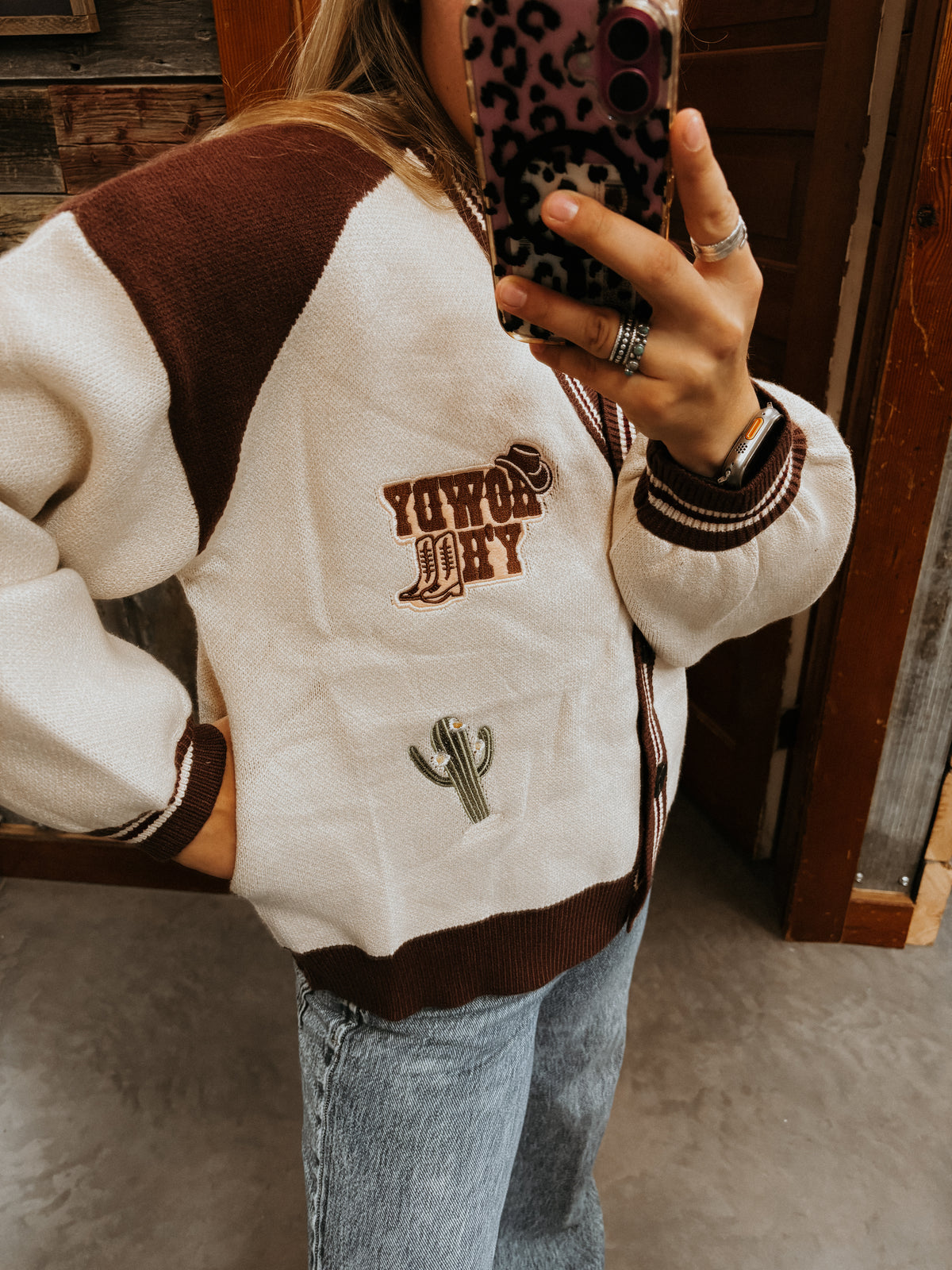 Western Patch Cardigan