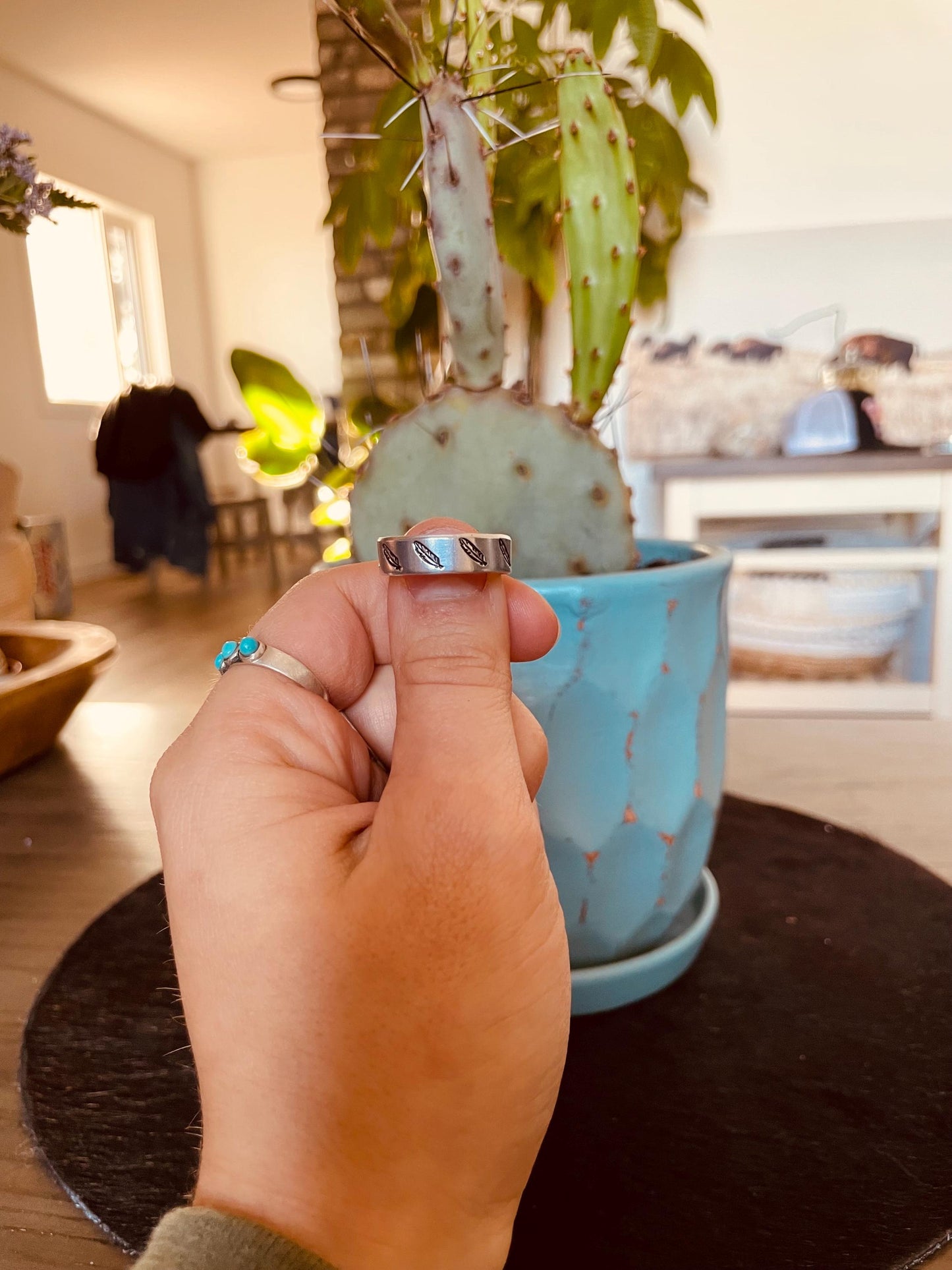 Feather - Stamped Ring