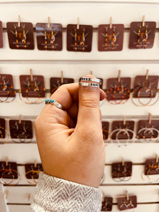 Beer Babe - Thin Wrap Ring
