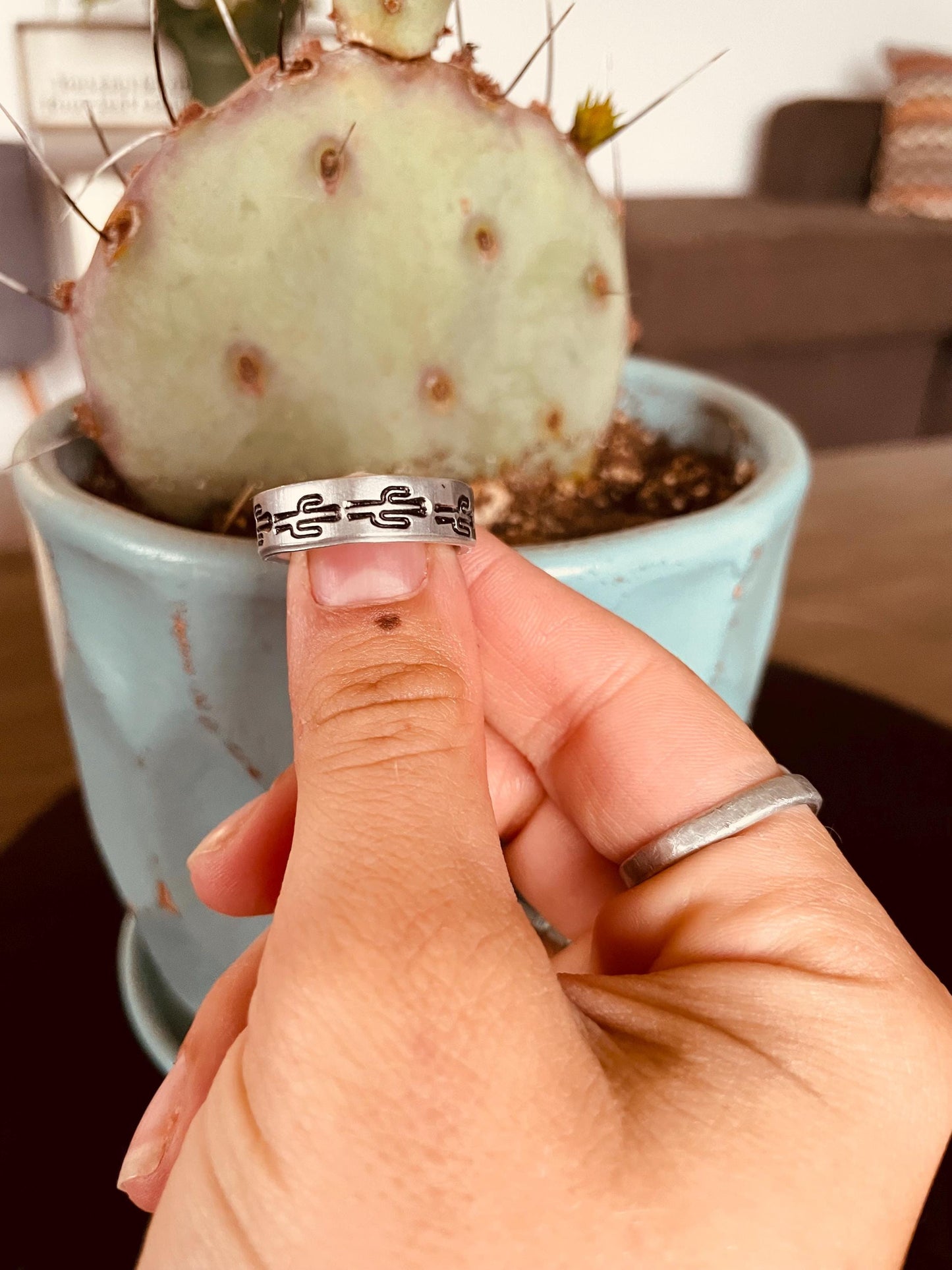 Cactus - Stamped Ring