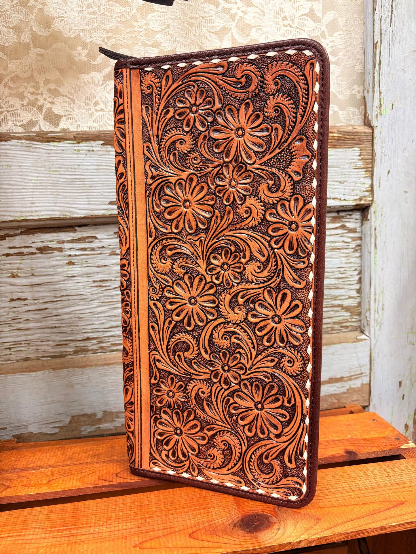 Tooled Jewelry Wallet - Jewelry Box/Case