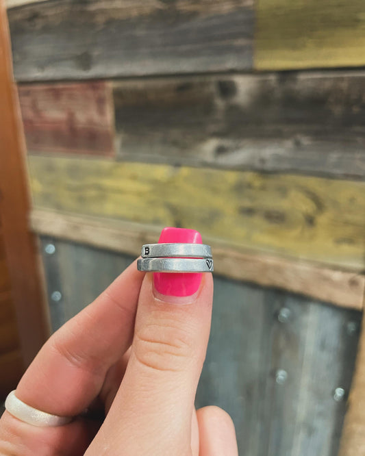 Custom Stamped Initial - Ring