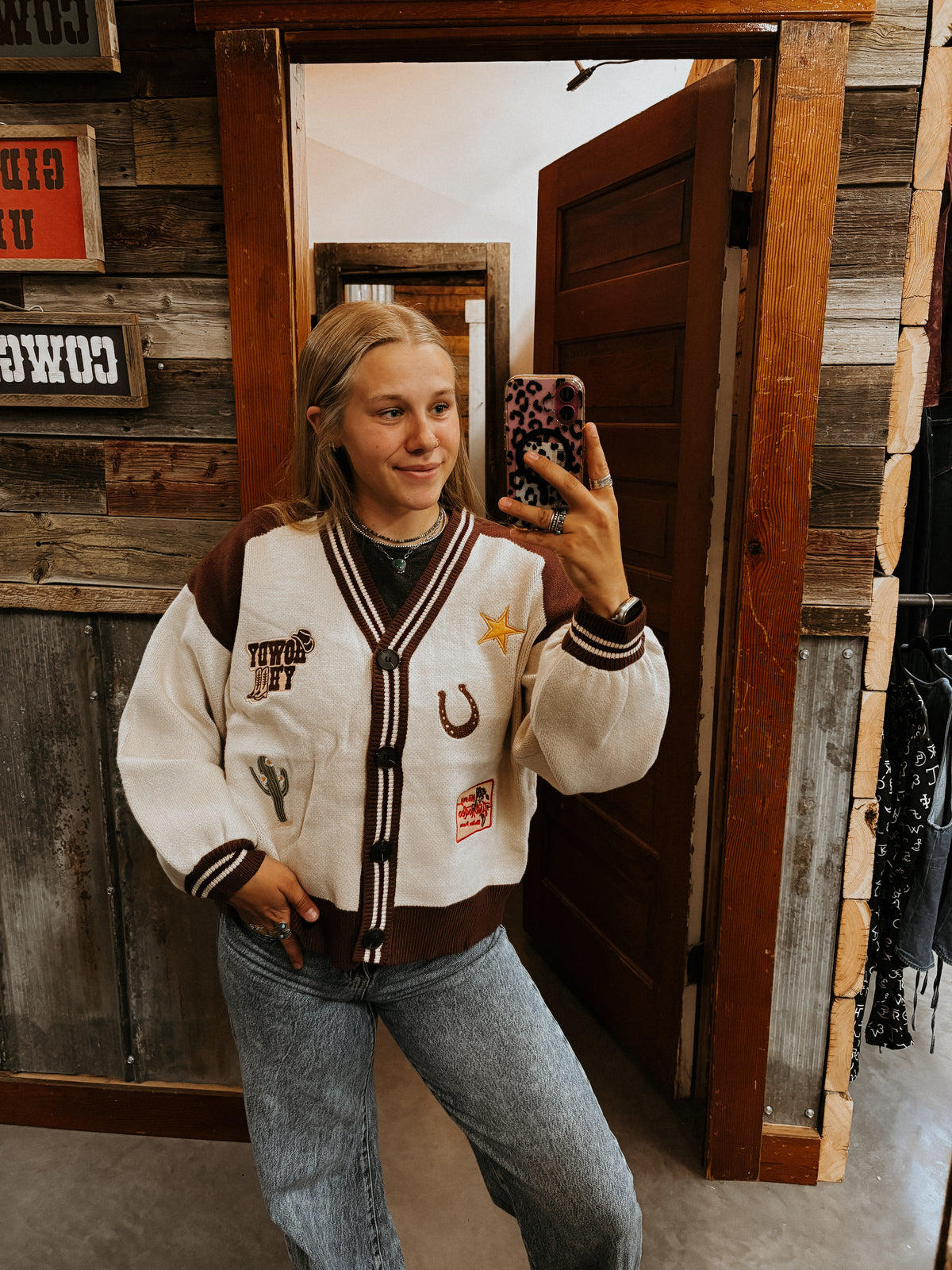 Western Patch Cardigan