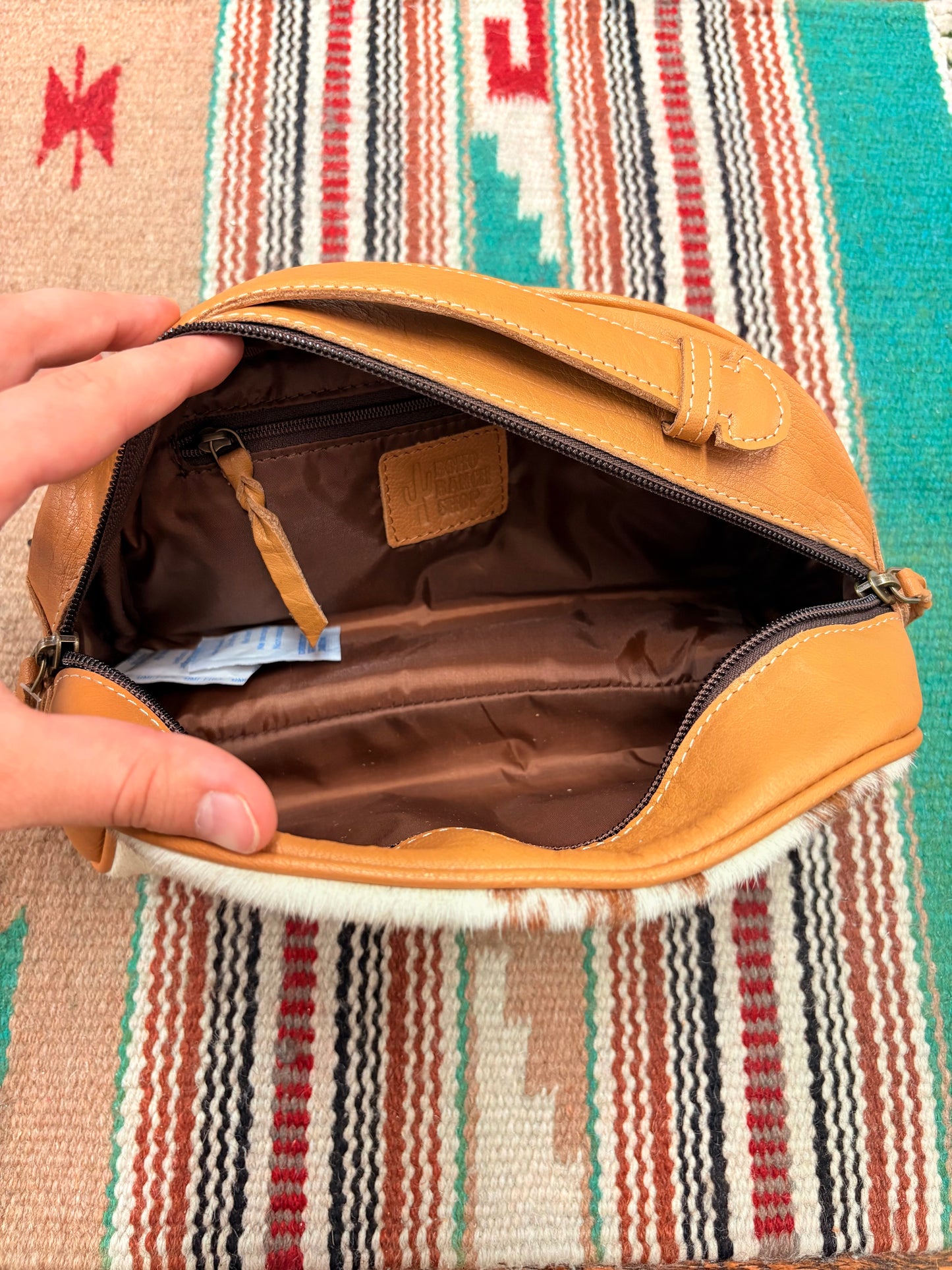 Simple Cowhide - Make Up/Toiletry Bag