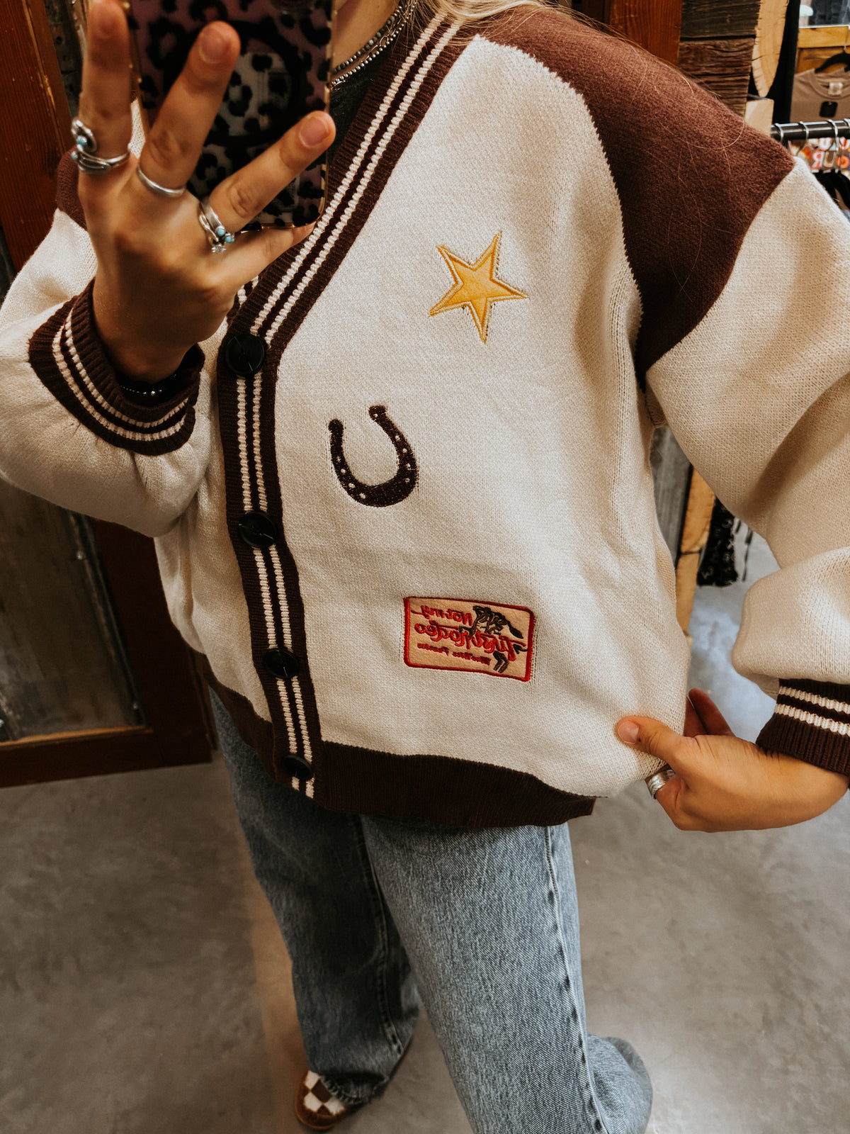 Western Patch Cardigan