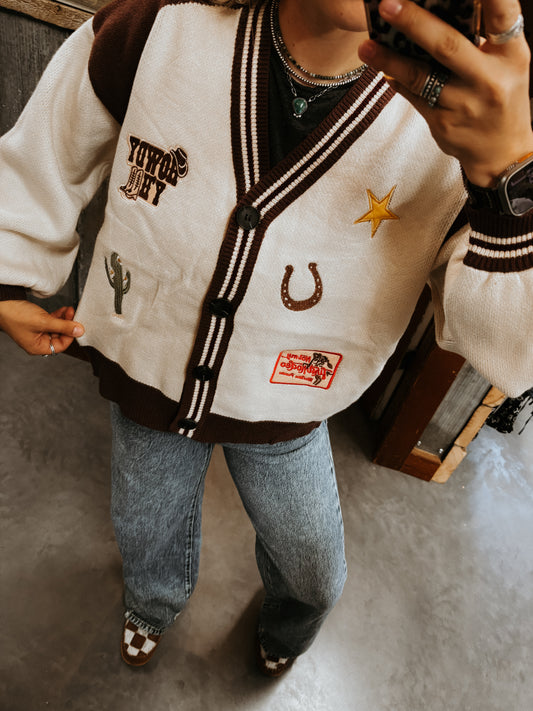 Western Patch Cardigan