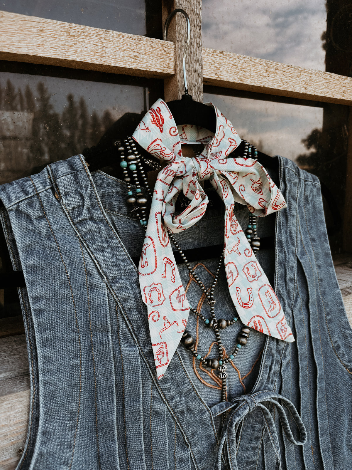 Western Gingham Twilly