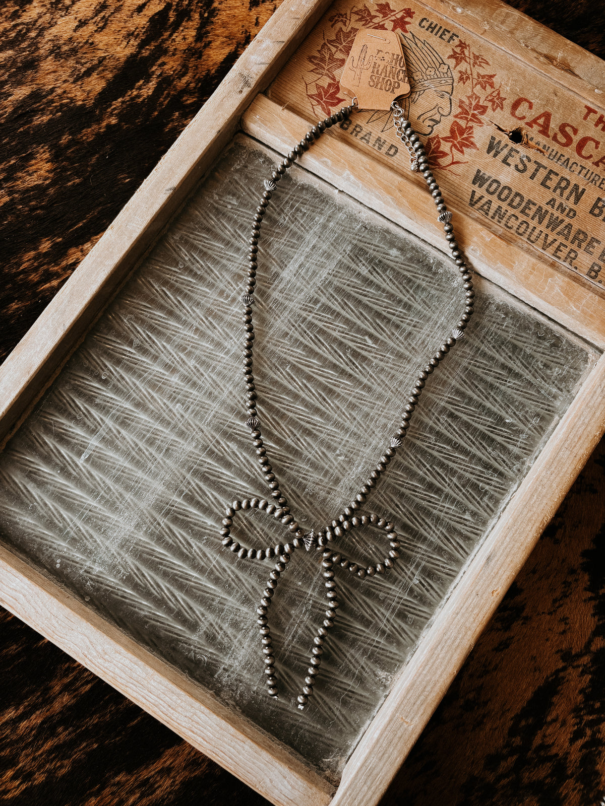 FAUX Navajo Pearl Bow Necklace