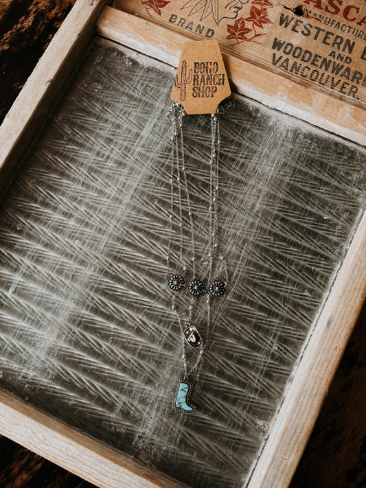 FAUX 3 Layer Boots Necklace
