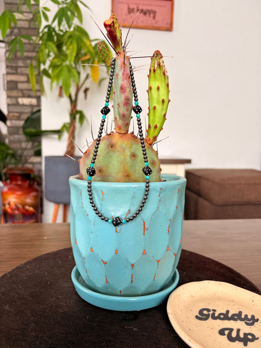 Blue Dice - Necklace