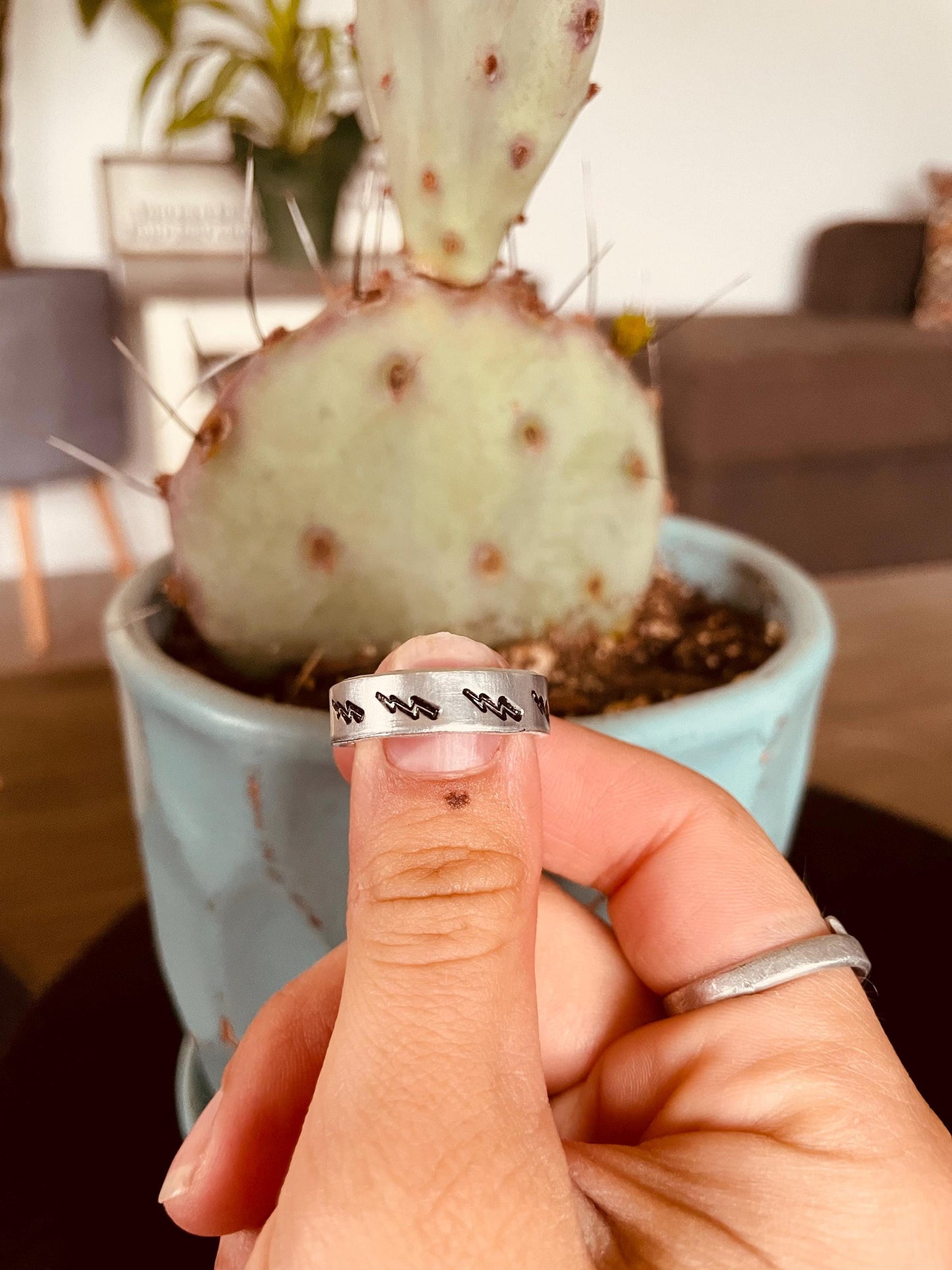 Lightning Bolt - Stamped Ring