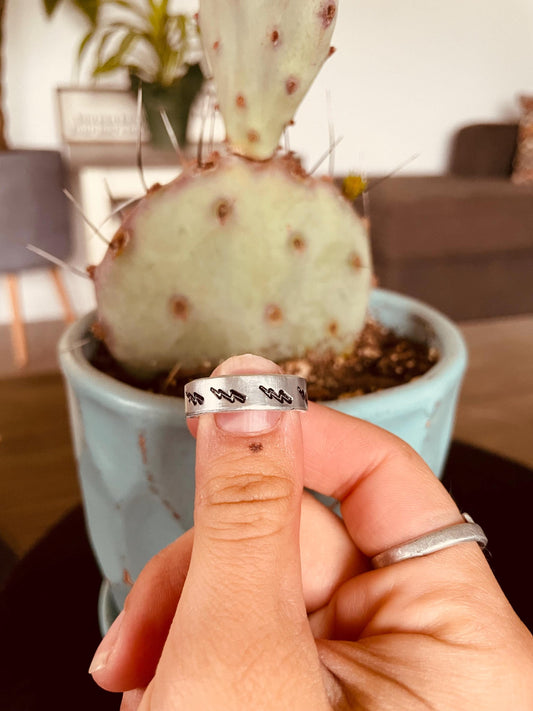 Lightning Bolt - Stamped Ring