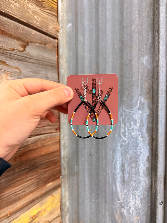 Rusty Turquoise - Tear Drop Earrings