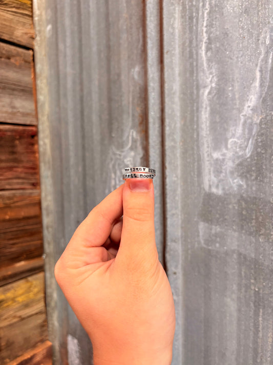 Whiskey Bent Hell Bound - Thin Wrap Ring