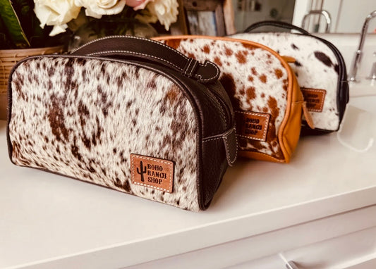 Simple Cowhide - Make Up/Toiletry Bag