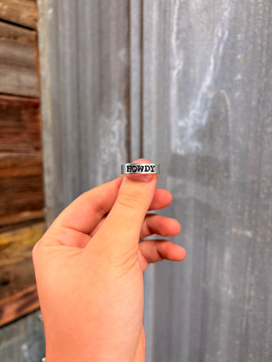 Howdy - Stamped Ring