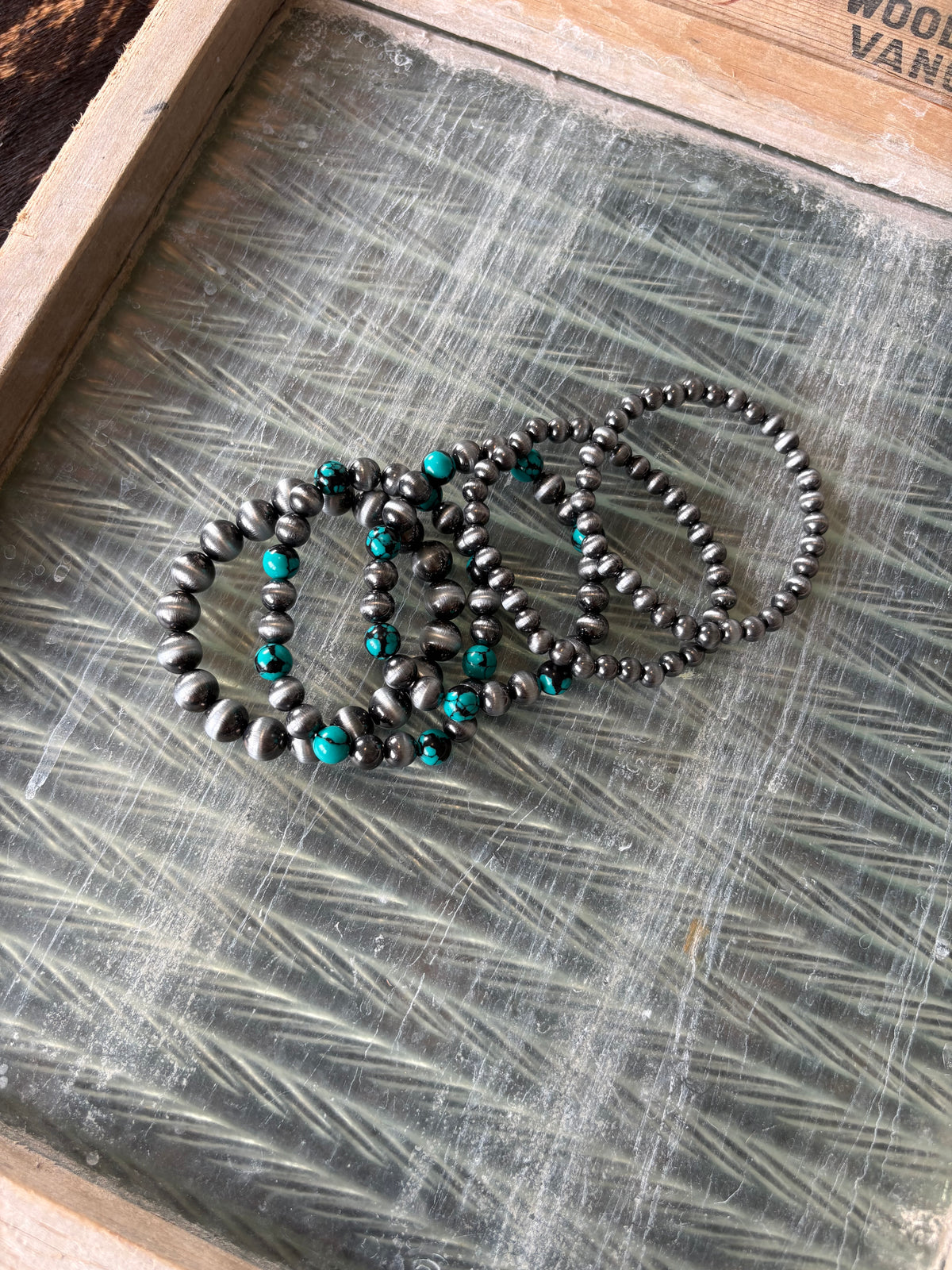 FAUX Turquoise & Navajo Pearl Bracelet Set
