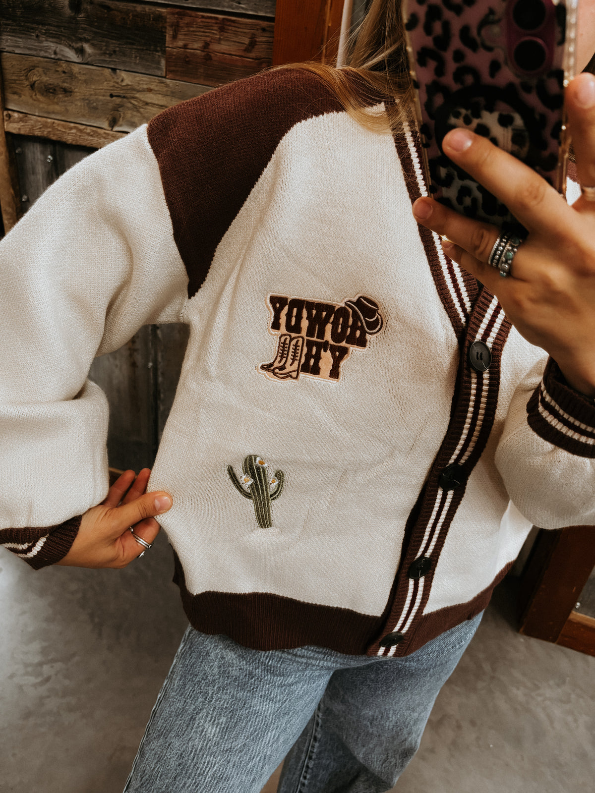 Western Patch Cardigan