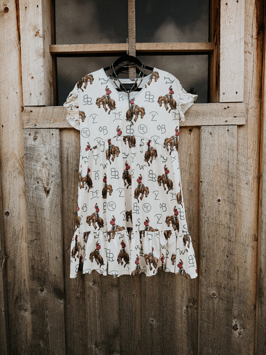 Kicking Cowboy Branded Dress