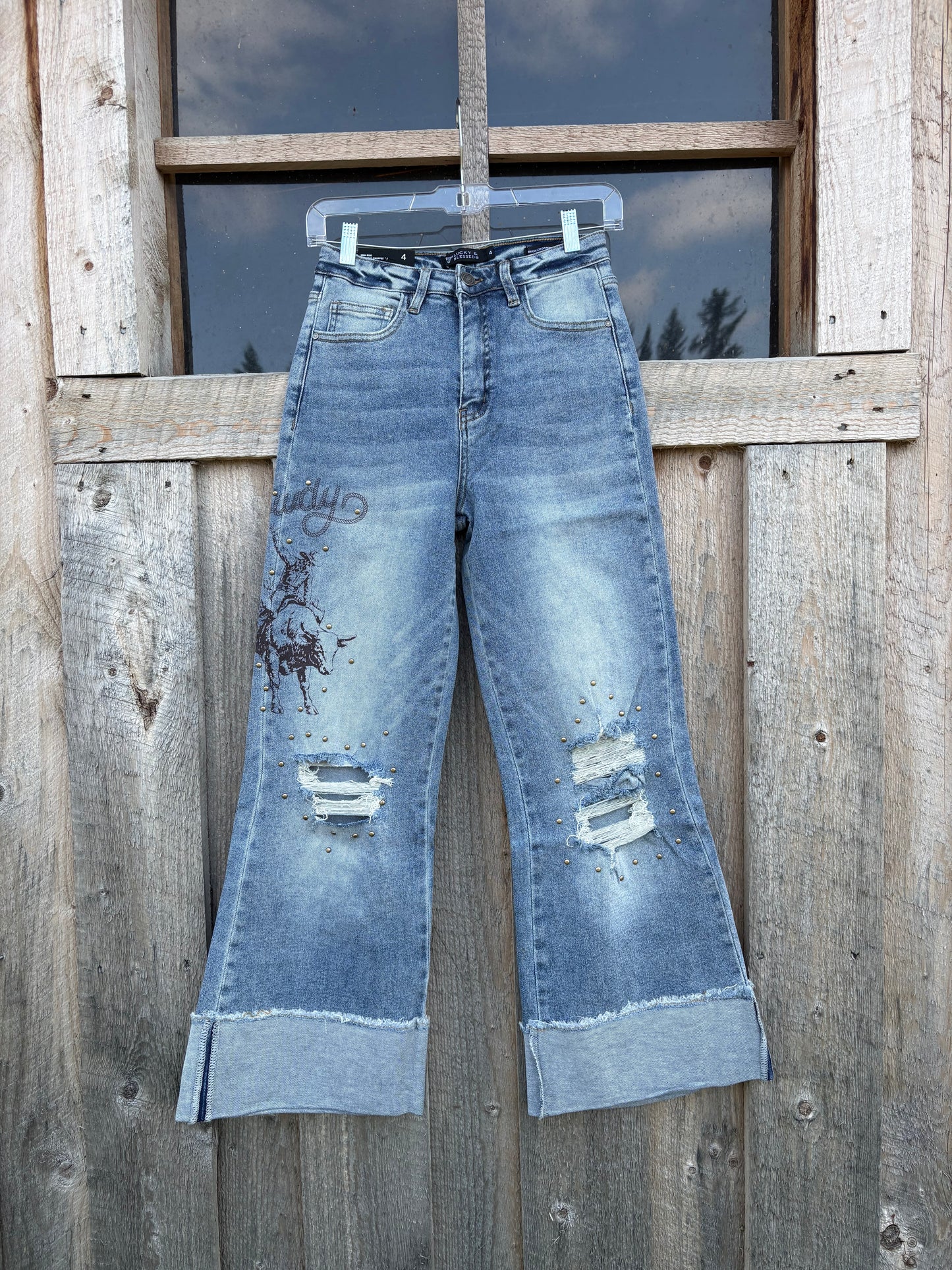 Studded Bucking Bull Jeans
