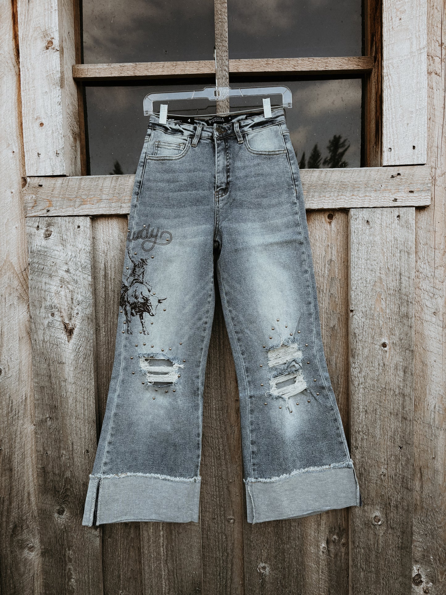 Studded Bucking Bull Jeans