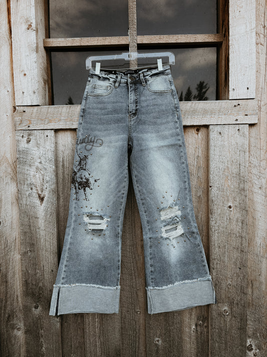 Studded Bucking Bull Jeans