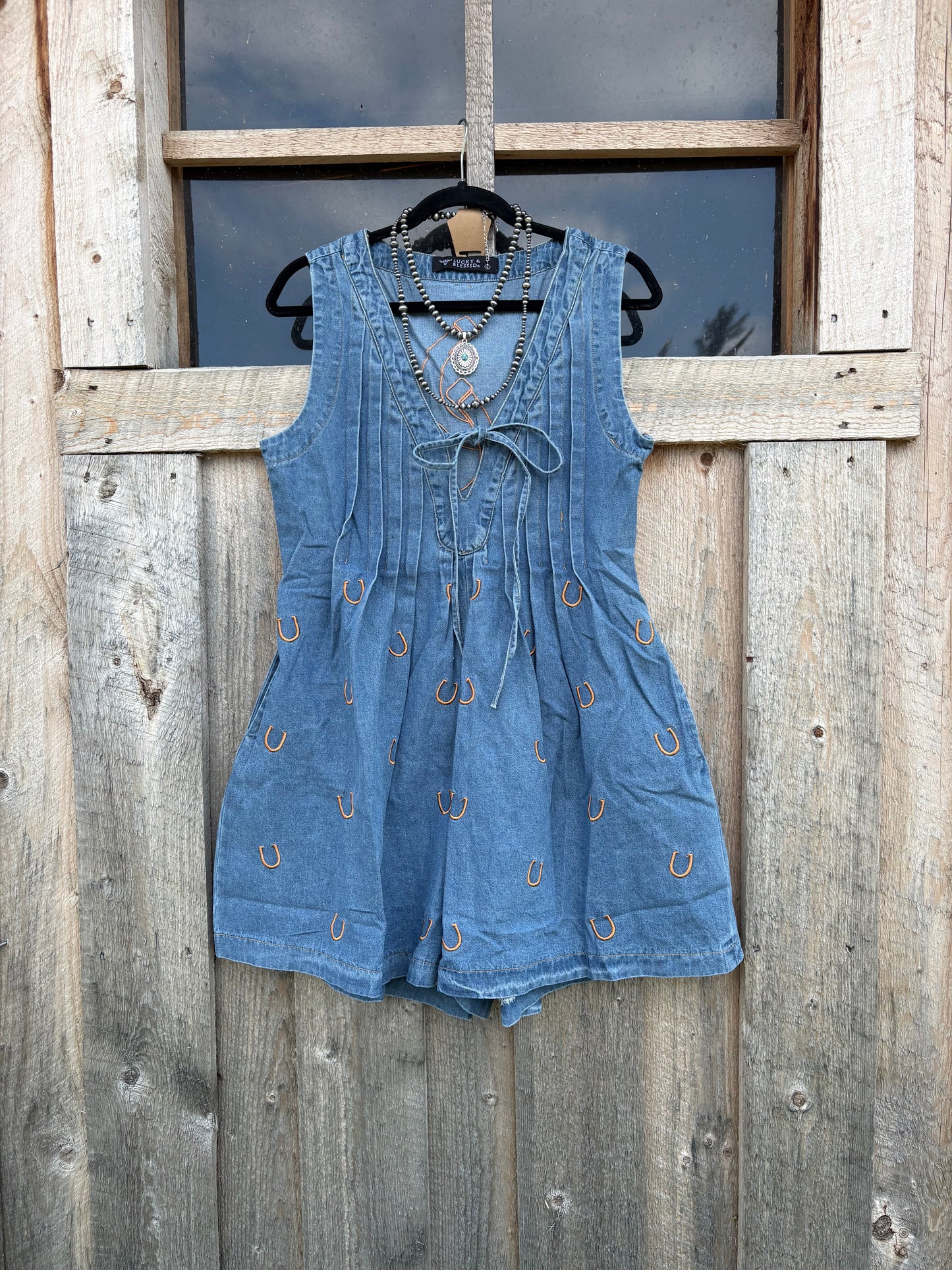 Tie Top Horseshoe Romper