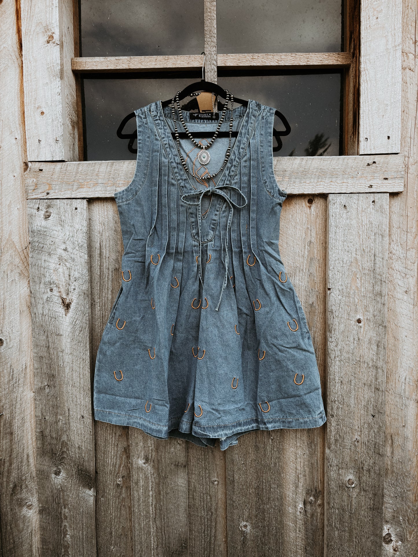 Tie Top Horseshoe Romper