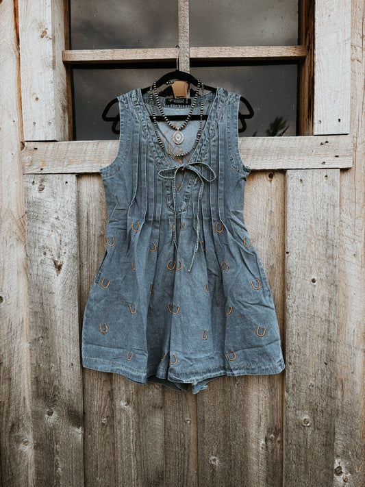 Tie Top Horseshoe Romper