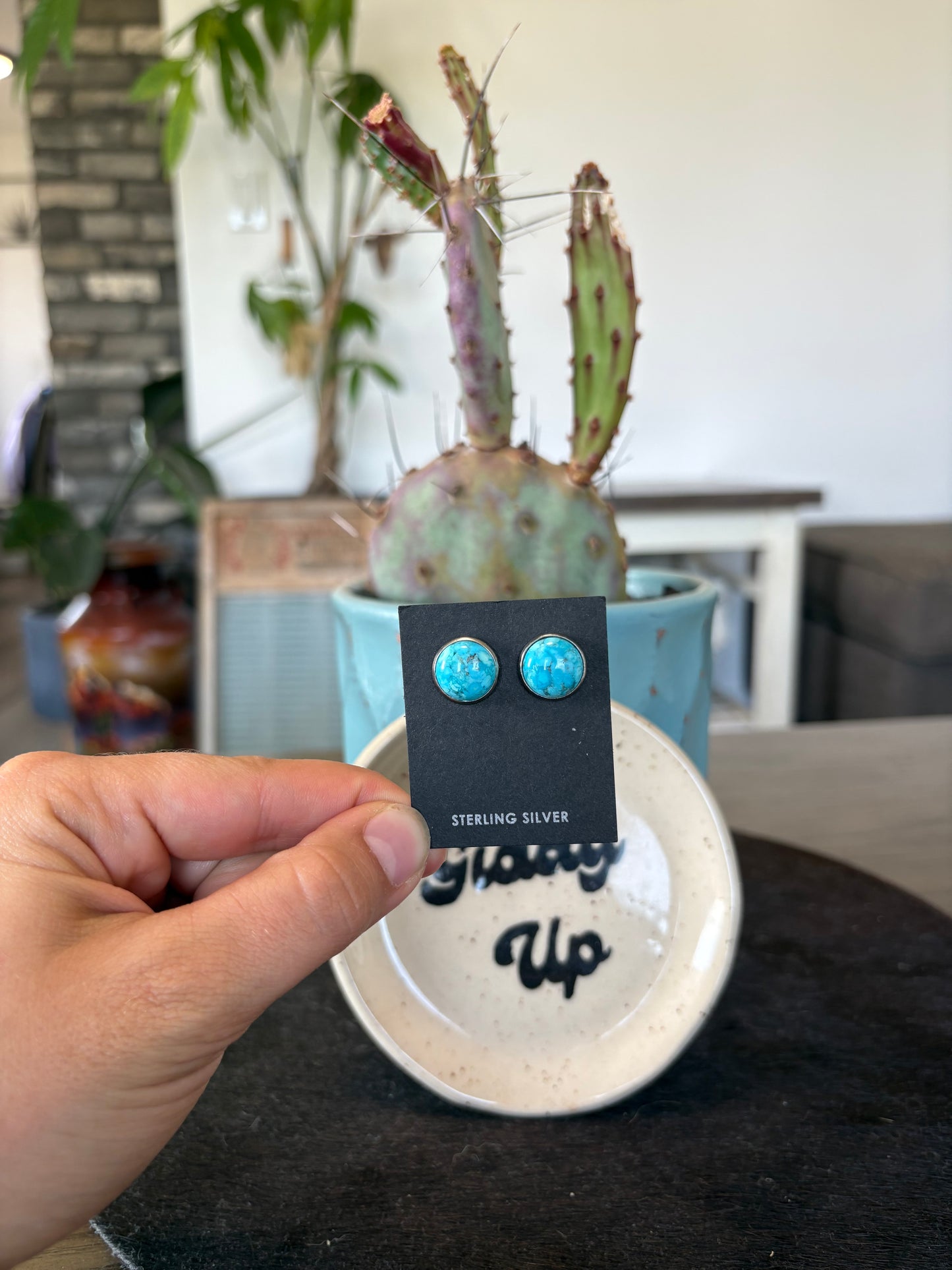 Kingman Turquoise Studs