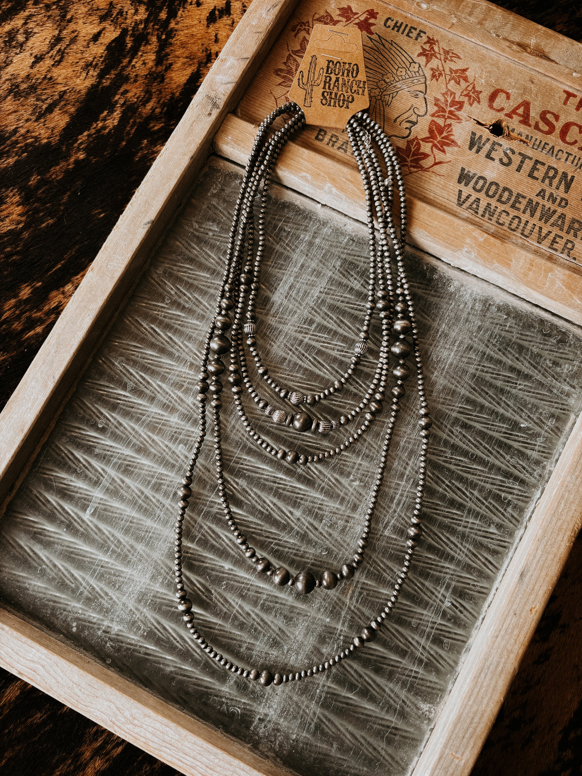 FAUX 5 Layer Navajo Pearl Necklace