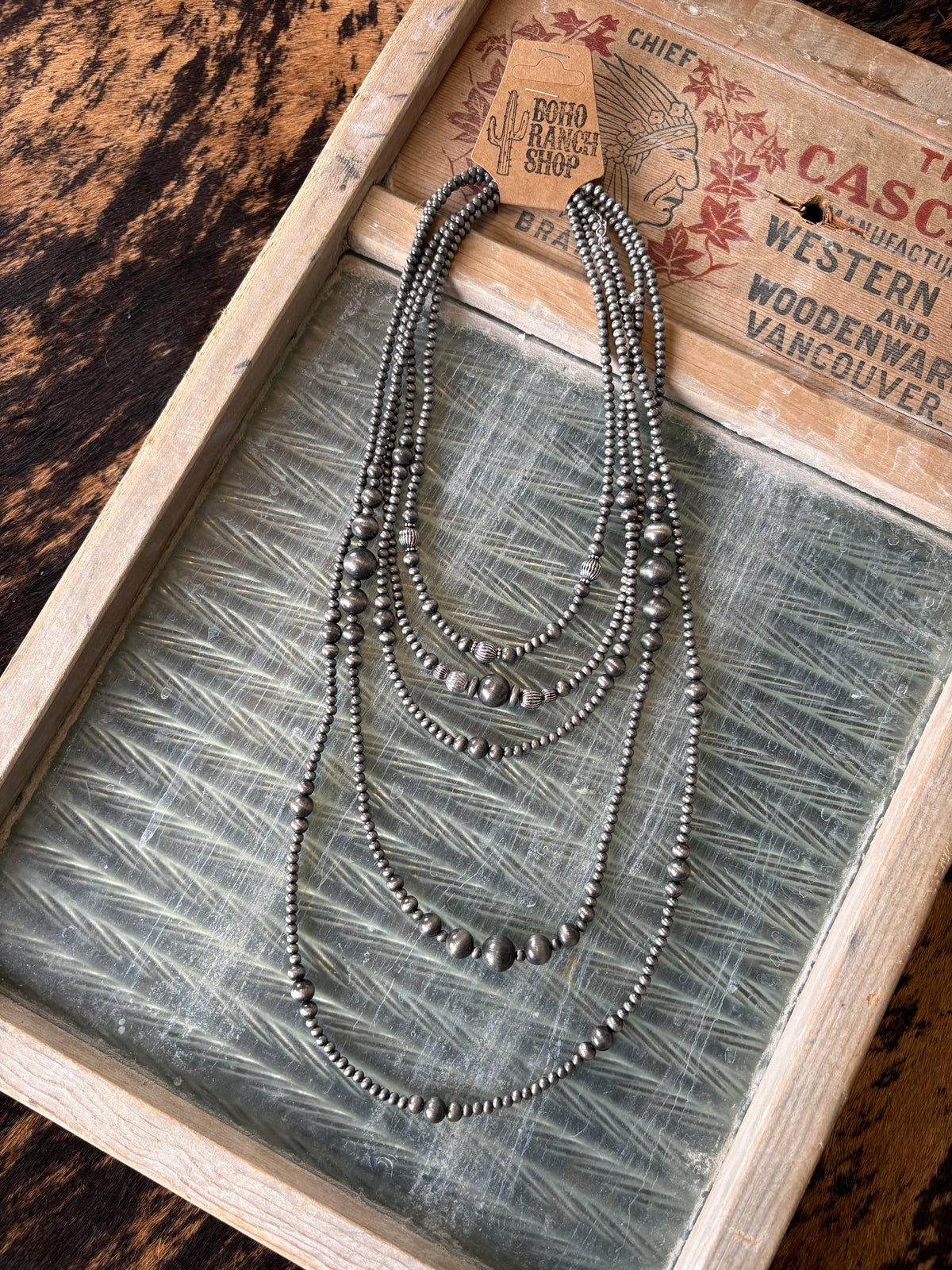 FAUX 5 Layer Navajo Pearl Necklace